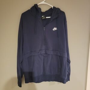 Nike Men's Dark Blue Zip-Up Sweater